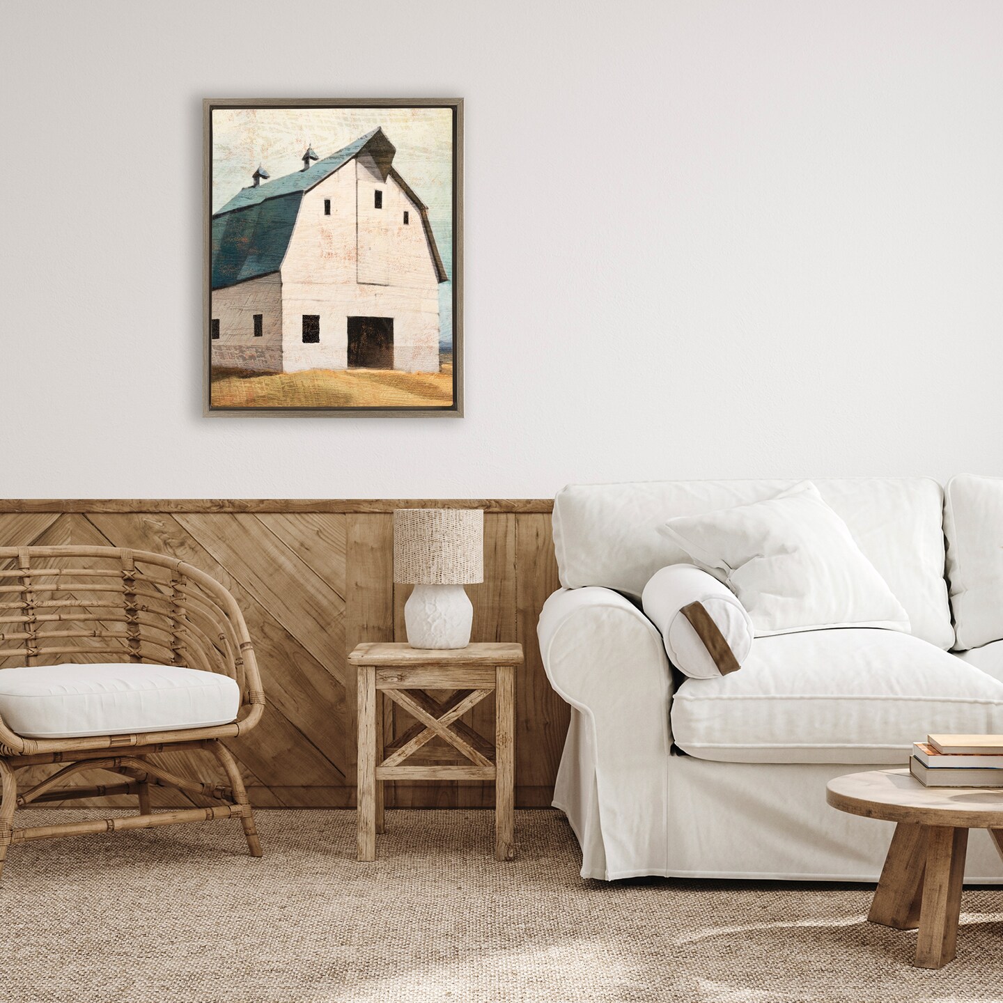 Stupell Industries Rustic Big Barn Blue Floating Frame, design by Susan Jill