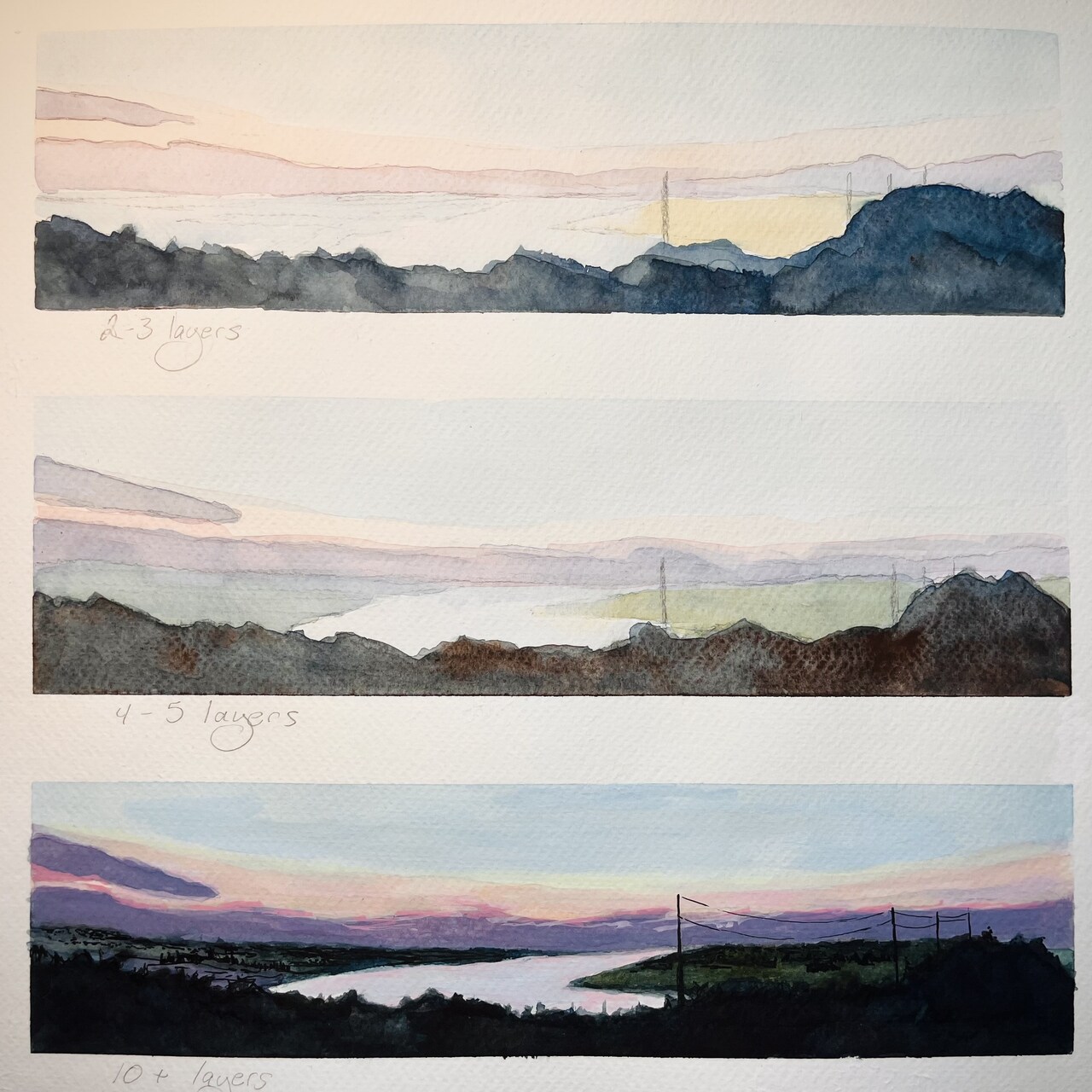 Art in August | Landscape Painting in Watercolor