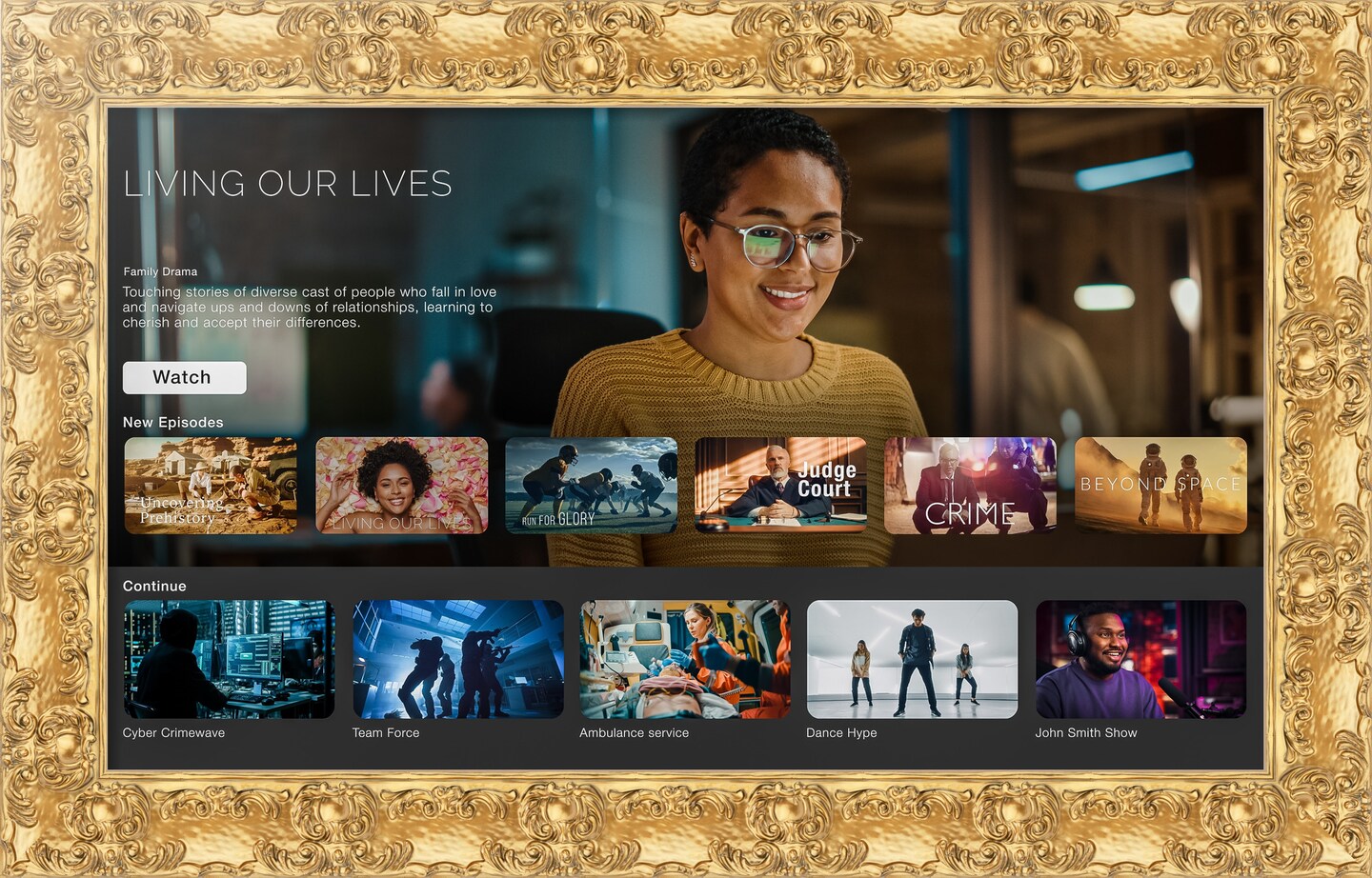 The Samsung Frame TV TV Frame, Ornate Frame TV (Fits 2021-2025 Models)