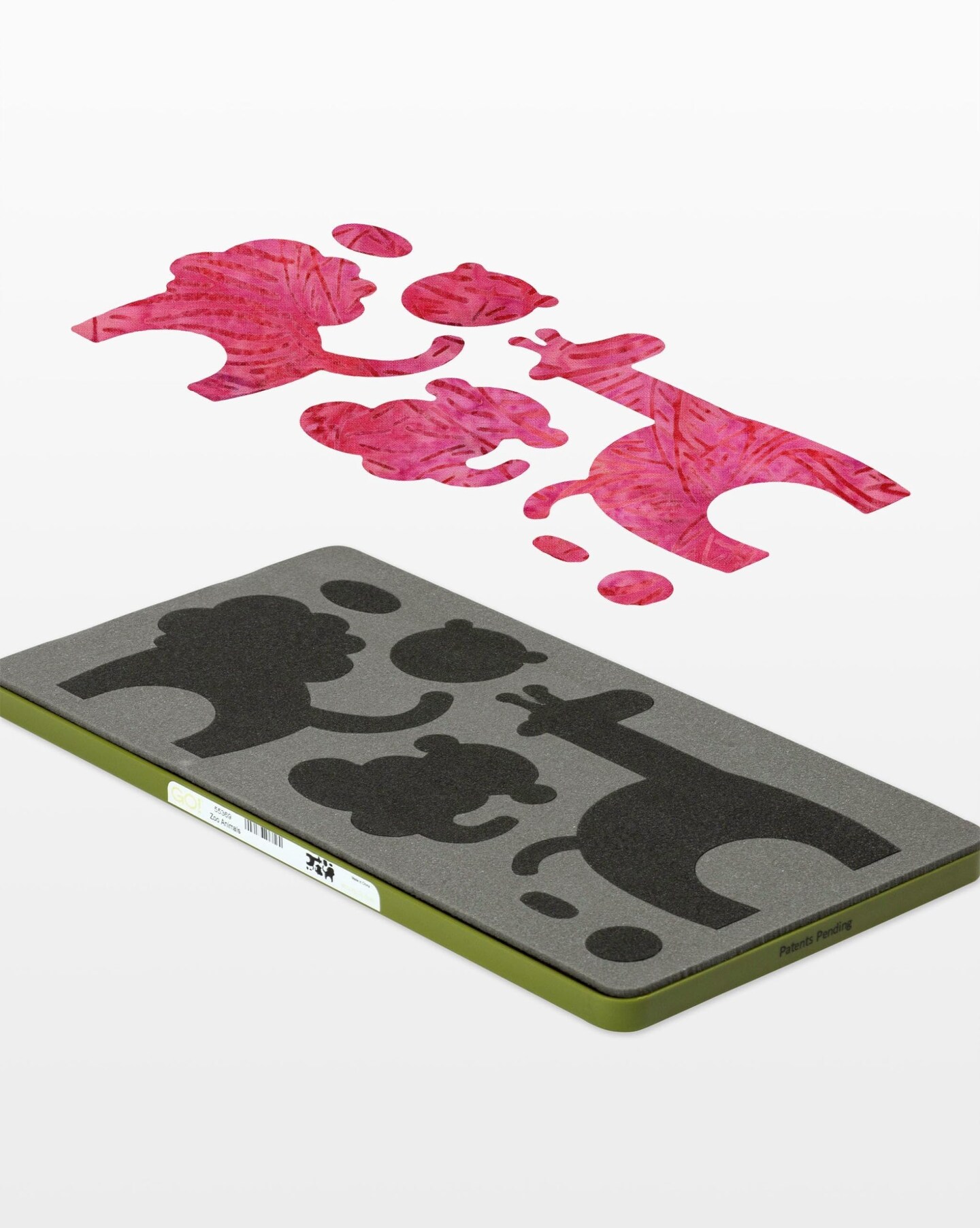 AccuQuilt GO! Zoo Animals Fabric Cutting Die for Appliqué Quilting & Crafts