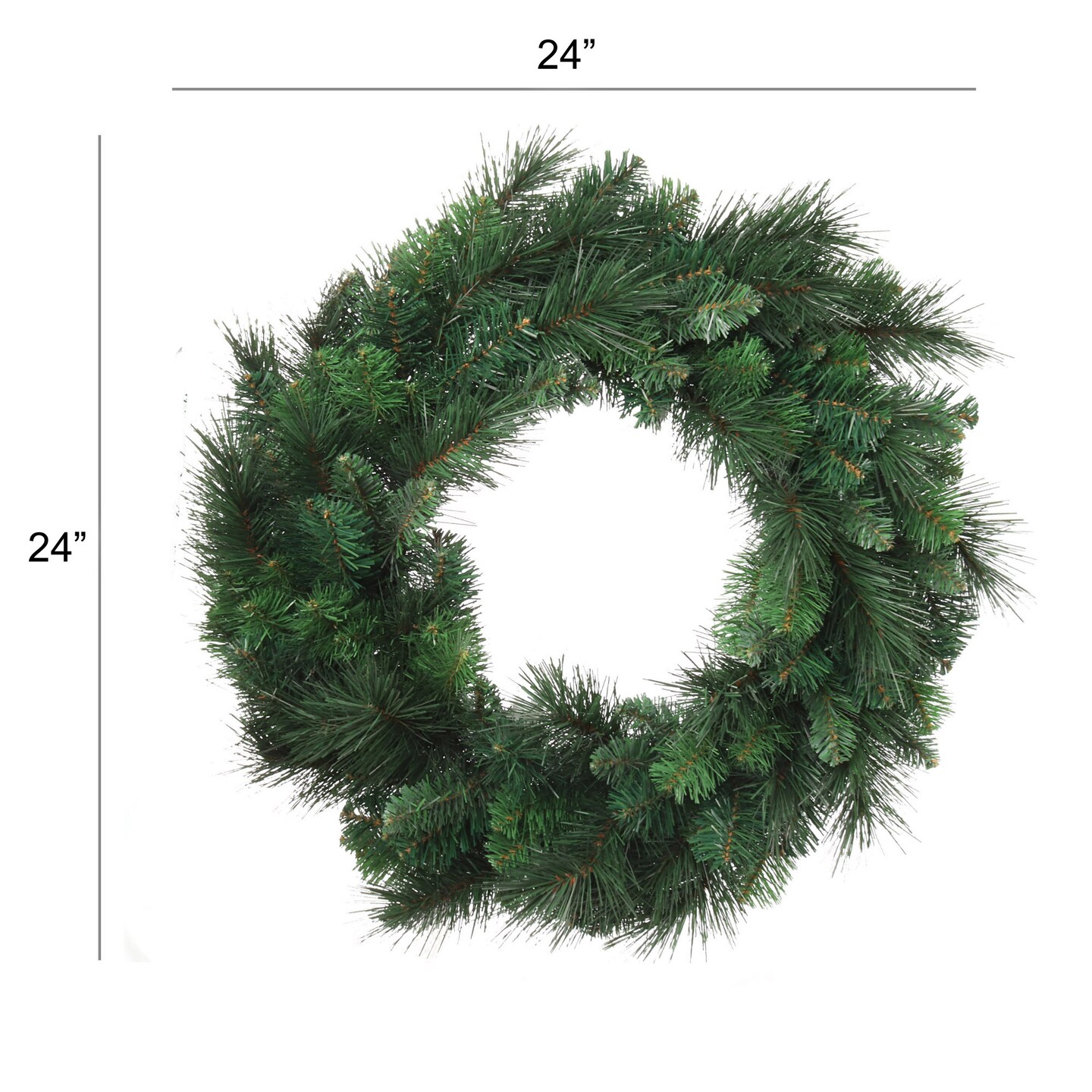 Deluxe Evergreen Wreath with 150 Lifelike Tips | 24" Wide | Indoor/Outdoor Use | Front Door Accents | Winter Wreath | Home & Office Decor - 2024 Christmas Collection, Floral Home by Artificial Flowers