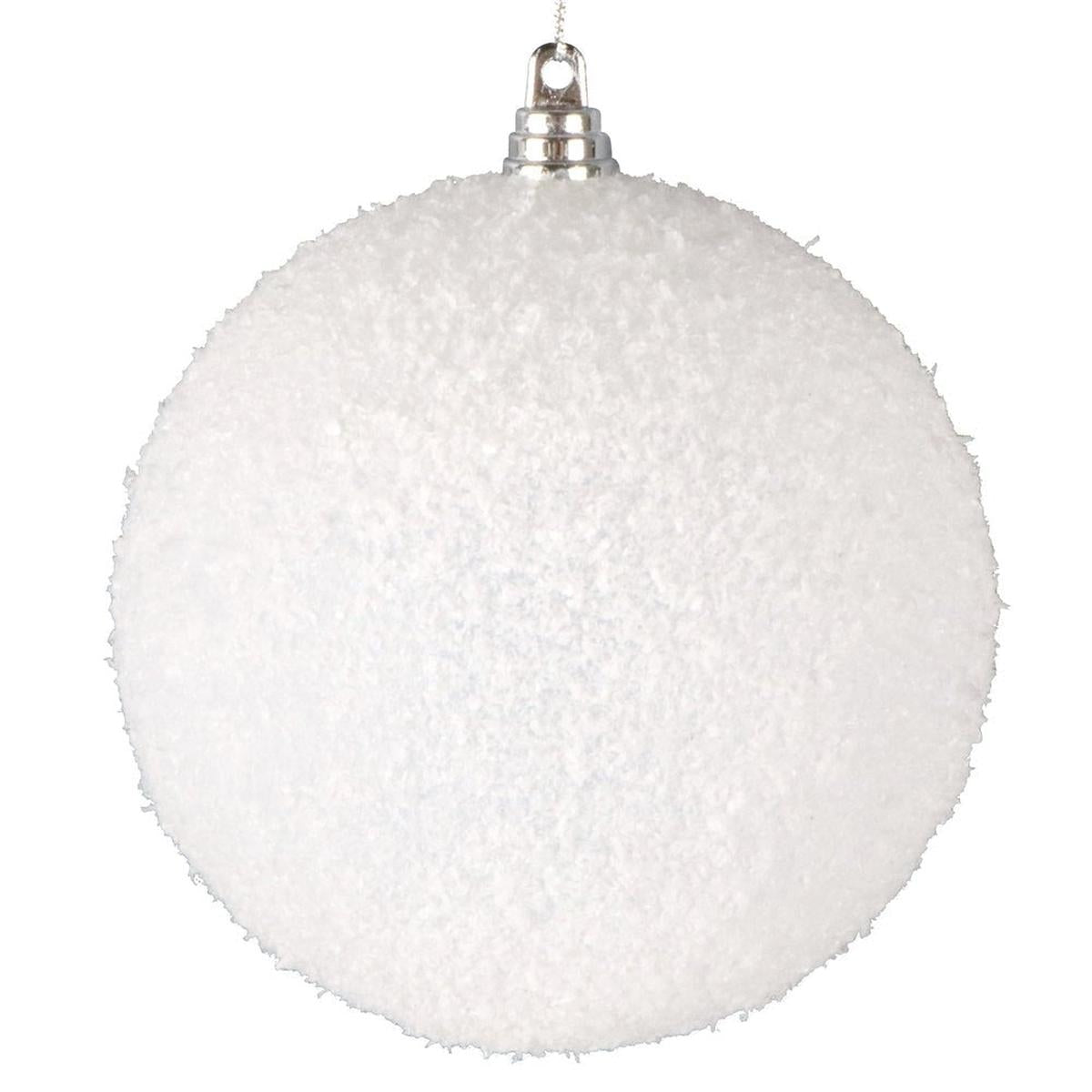 4.75&#x22; White Snow Ornament