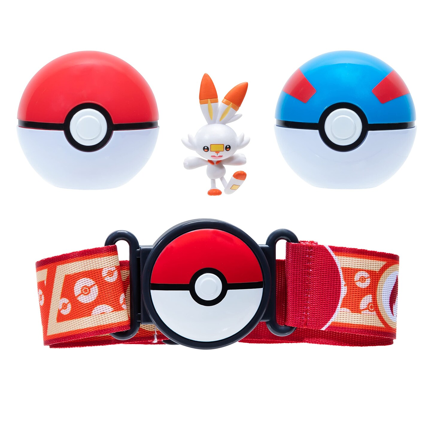 Pokémon Pokemon Clip 'N' Go Poke Ball & Great Ball Belt Set - Scorbunny