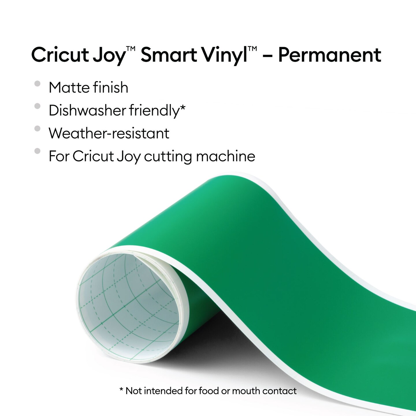 Cricut Joy Smart Vinyl Matless Permanent Vinyl (5.5 in x 10 ft), Grass