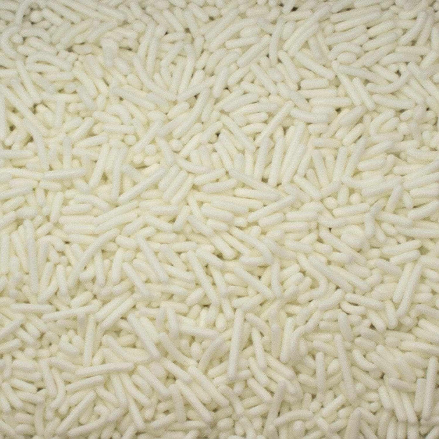 Krazy Sprinkles - White Jimmies (1/2 Cup, 1x Jar) for Cakes, Ice Cream & Cookies