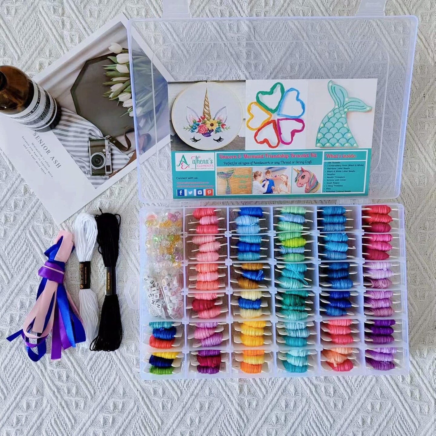 Embroidery Floss - 276pcs Embroidery Thread and Accessories - Colors are Labeled with Std Codes - Perfect Thread for Cross Stitch, Hand Embroidery