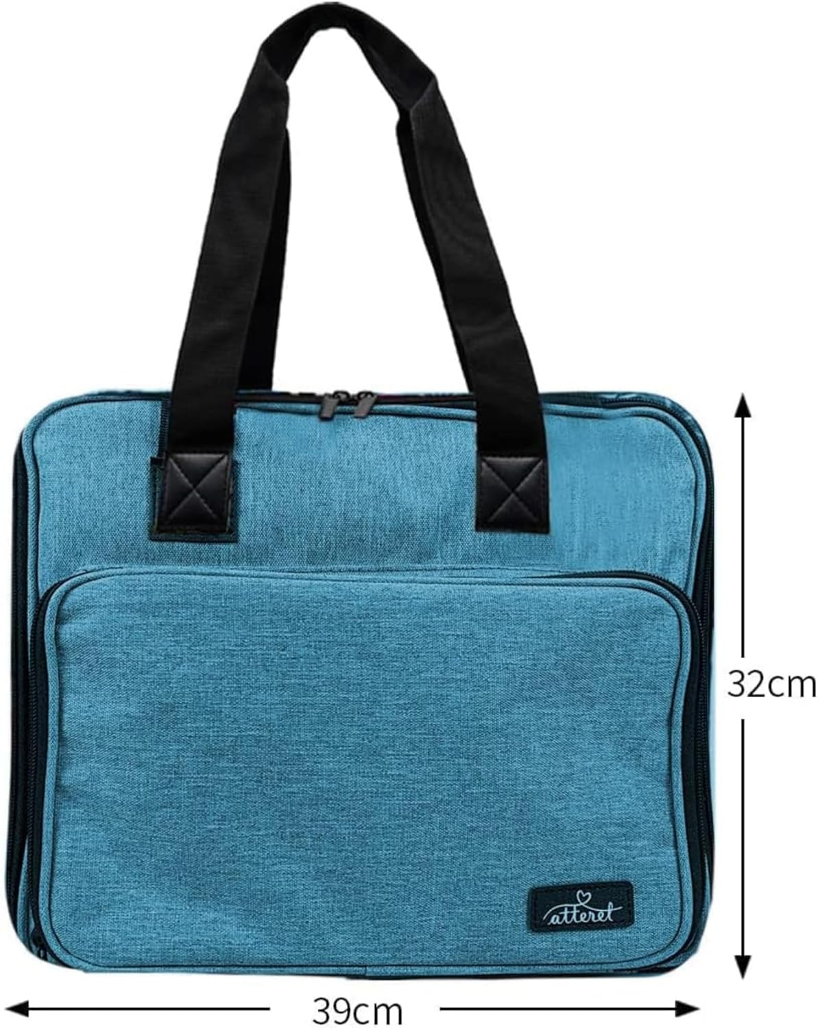 Full Range Embroidery and Cross Stitch Starter Kit with Premium Storage Organizer Bag, Includes 99 DMC Coded Cotton Threads, 9 Metallic Floss, 3 Hoops, Needles, Scissors + More (Turquoise)