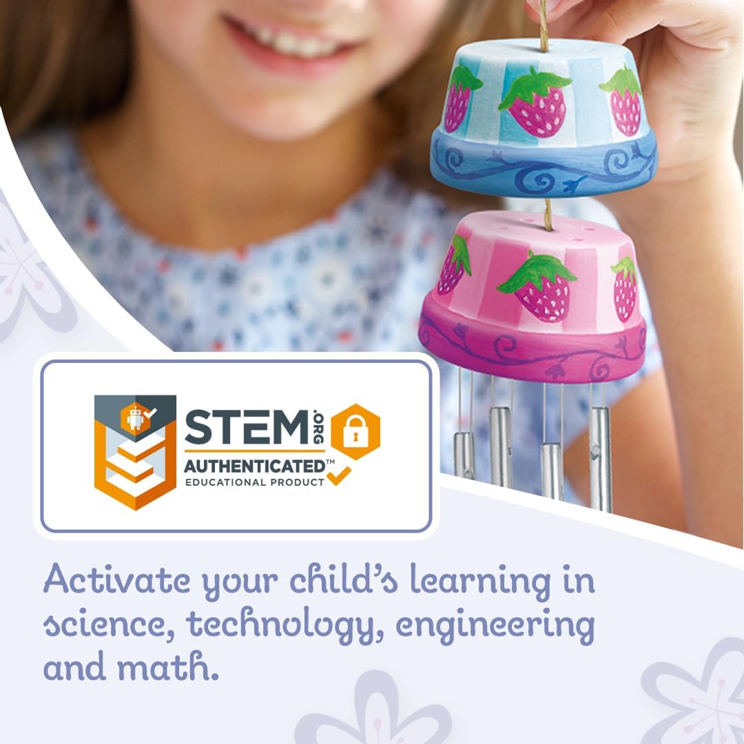 Summer 4M Make A Wind Chime Kit - Arts &#x26; Crafts Construct &#x26; Paint A Wind Powered Musical Chime DIY Gift for Kids, Boys &#x26; Girls