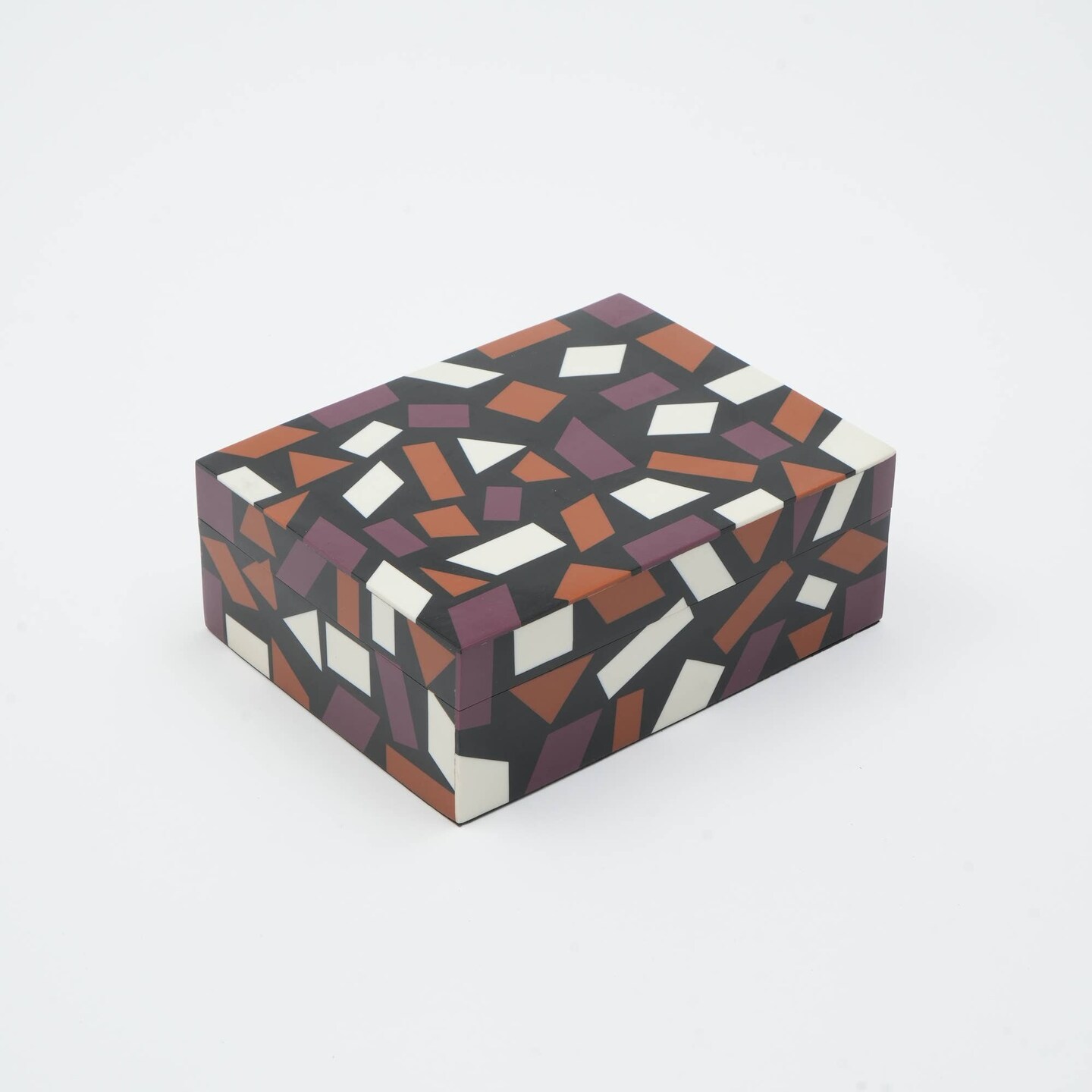 Geometric Design Resin Box - Set of 2