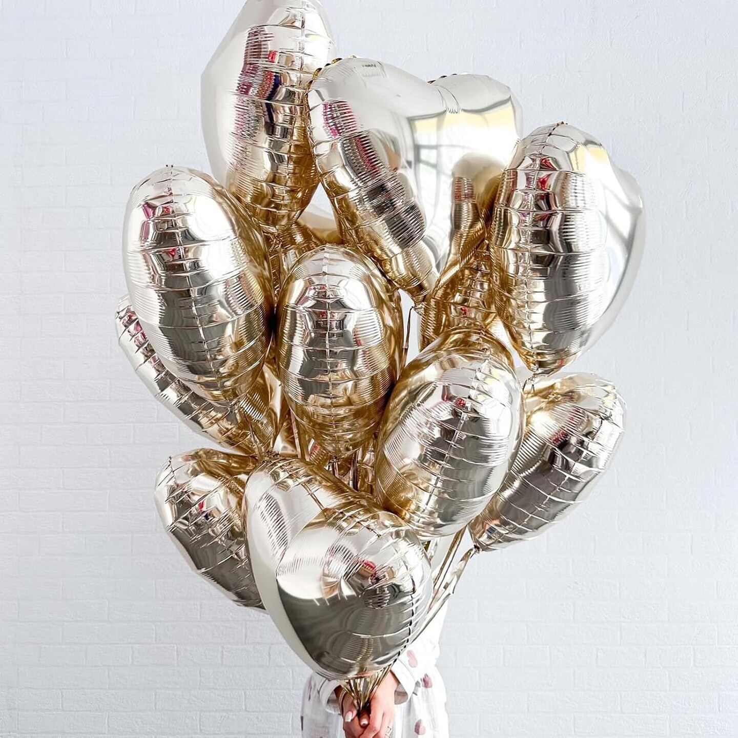 Champagne Gold Heart Balloons,12Pcs Light Gold Heart Shaped Foil Balloons,18Inch Gold Helium Mylar Balloon for Baby Shower Birthday Anniversary Wedding Party Decorations