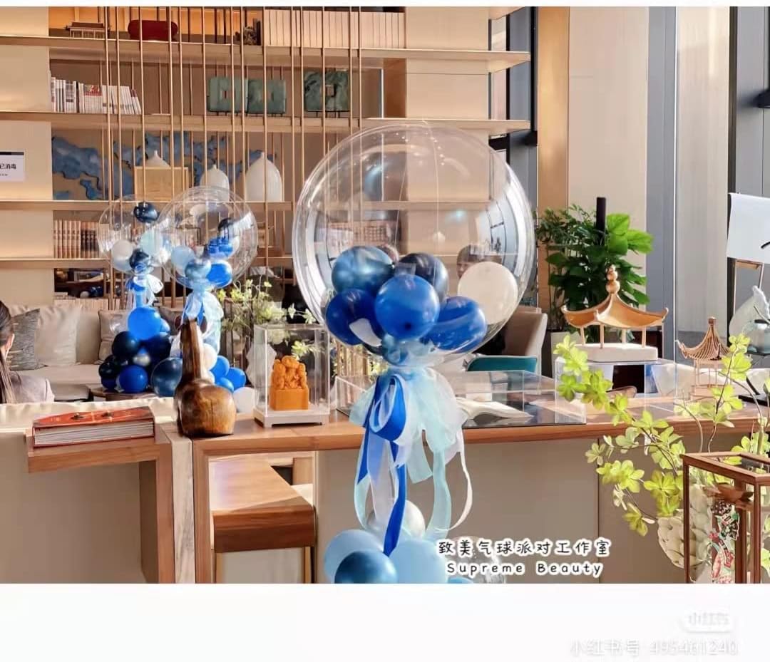 Balloon Stand Kit, 15 pack Balloon Stick Holder with Base for Table Top Centerpiece Party Decoration, Reusable Balloon Column Stand Suit for Happy Birthday/Baby Shower/Wedding Parties