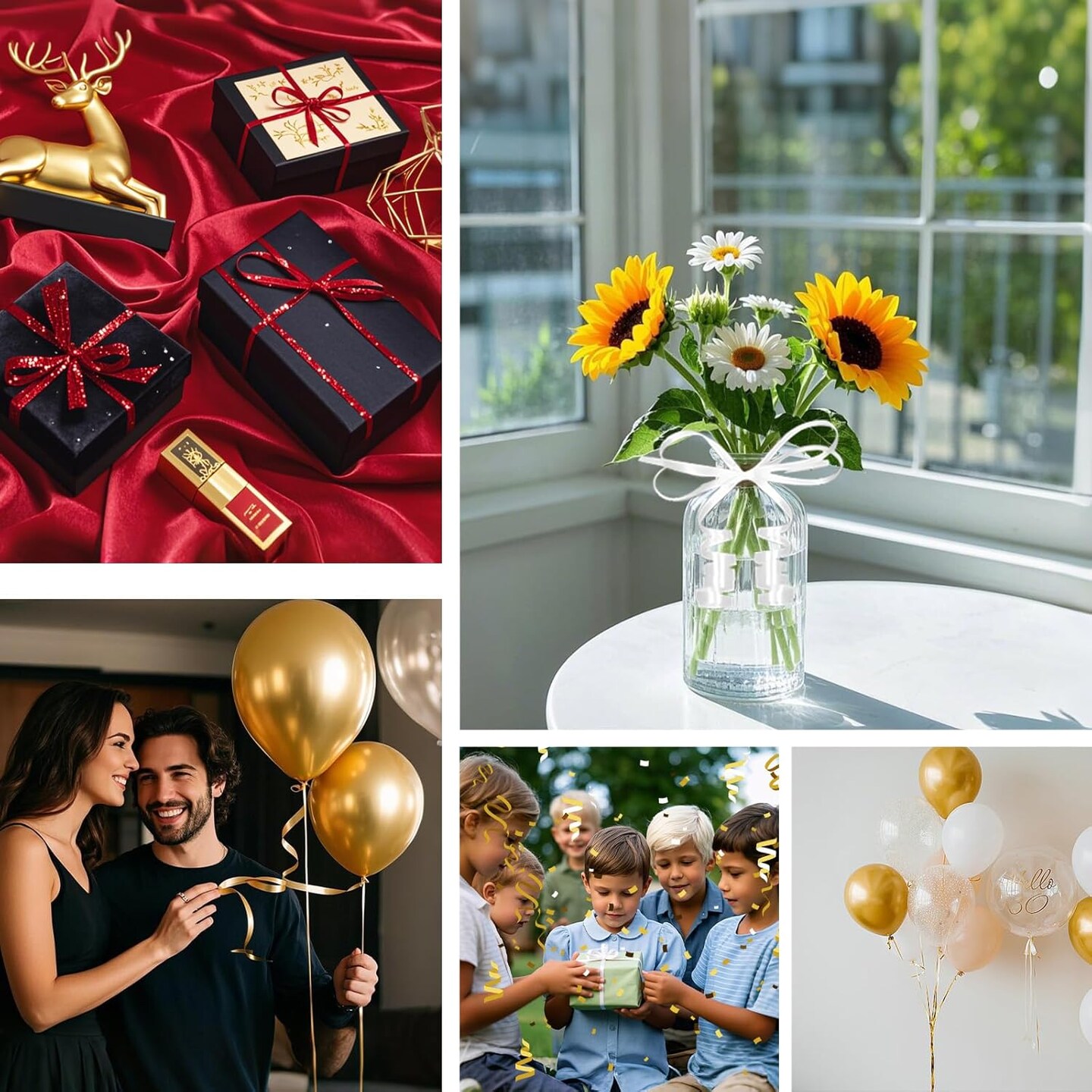 500 Yards White Gradient Curling Ribbon – 3/16" Balloon String for Gifts, Crafts & Party Decor