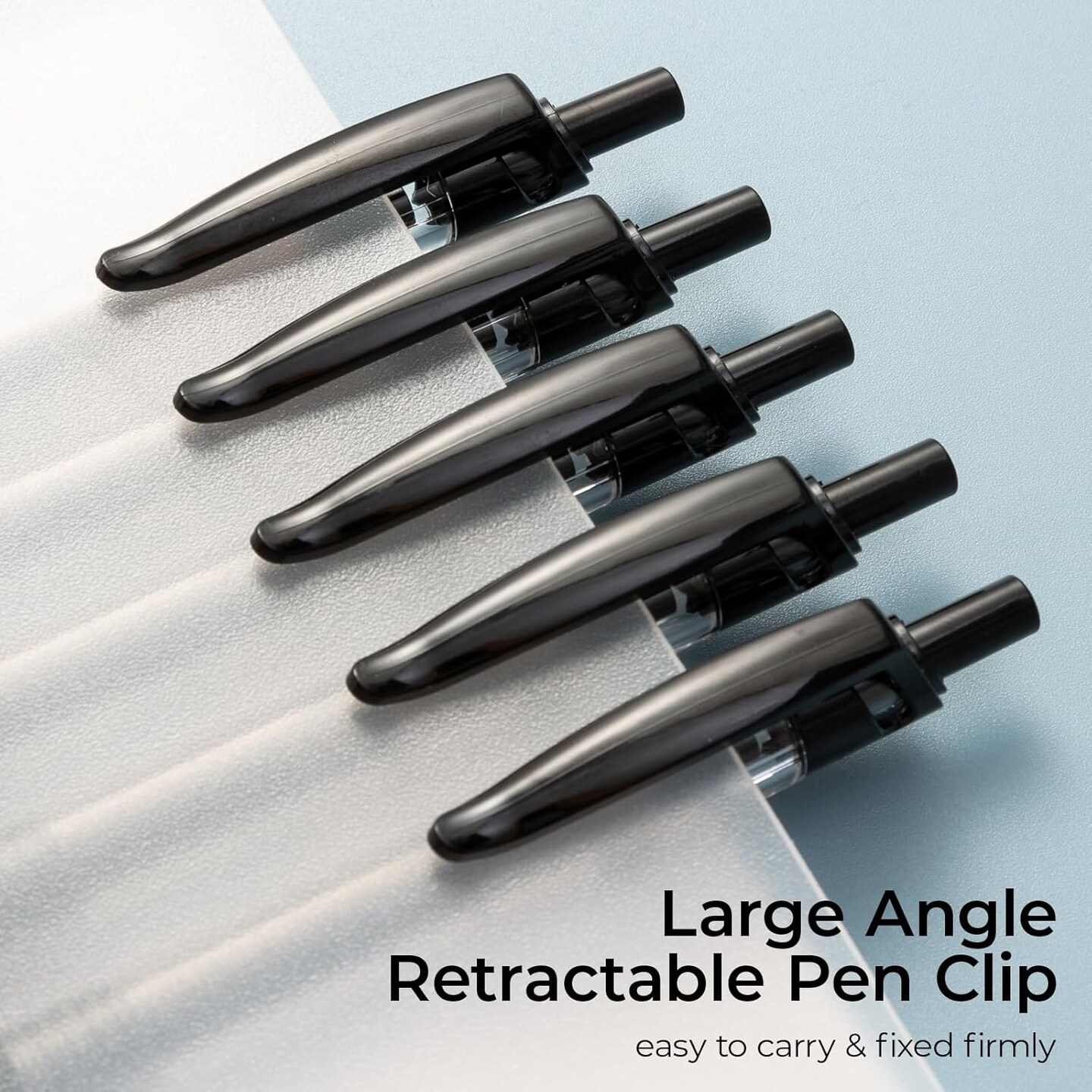 30 Pcs Gel Pens, 0.5mm Black Ink Gel Pen Fine Point Pens, Retractable Gel Ink Rollerball Pens, Quick Dry Gel Ink Pens with Large Capacity Ink Smooth Writing for Office School Women Men (Modern)