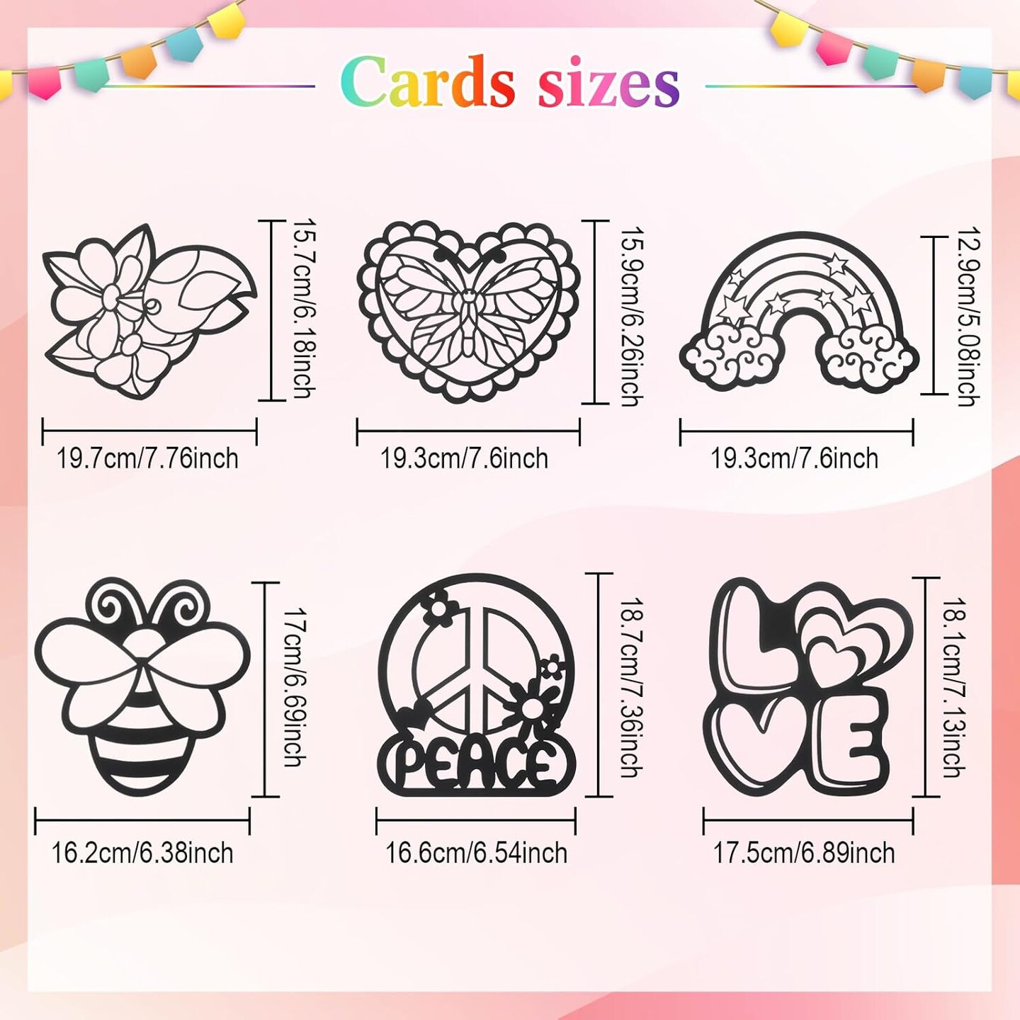 24 Pack DIY Suncatcher Paper Crafts Stained Glass Effect Paper Suncatchers, 700 Tissue Papers, Window Art Arts and Crafts for Party Favors Toys(Summer)