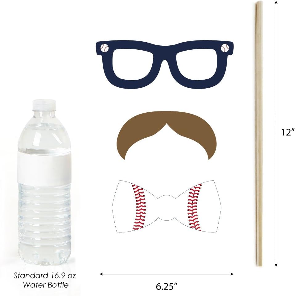 Batter Up - Baseball Photo Booth Props Kit 20 Count