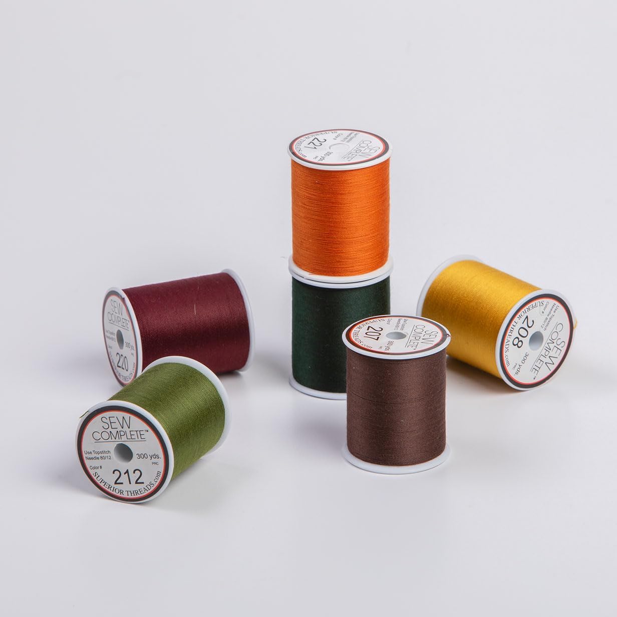 Superior Threads Sew Complete Polyester Sewing Quilting Thread 300 Yard Spool 6-Pack (Autumn)