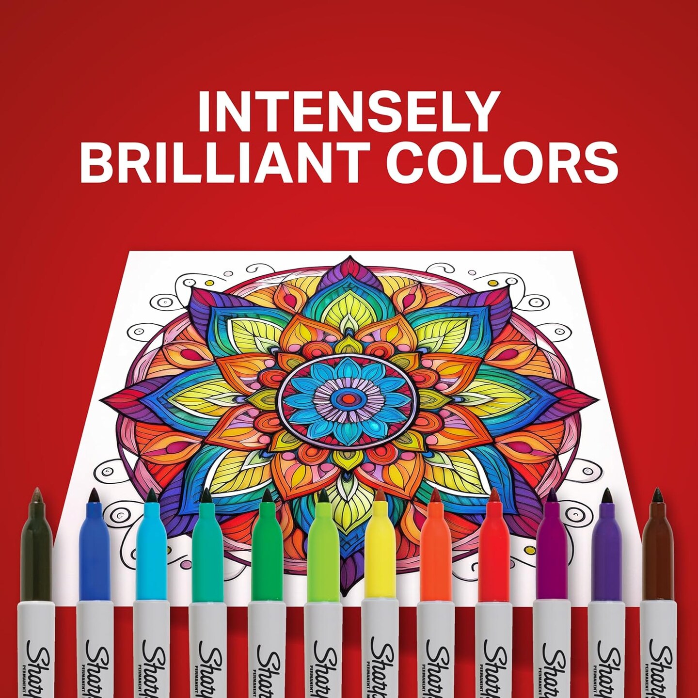 Permanent Markers, Quick Drying And Fade Resistant Fine Tip Marker Set For Wood, Plastic Paper, Metal, And More, Drawing, Coloring, And Poster Marker, Assorted Colors, 12 Count