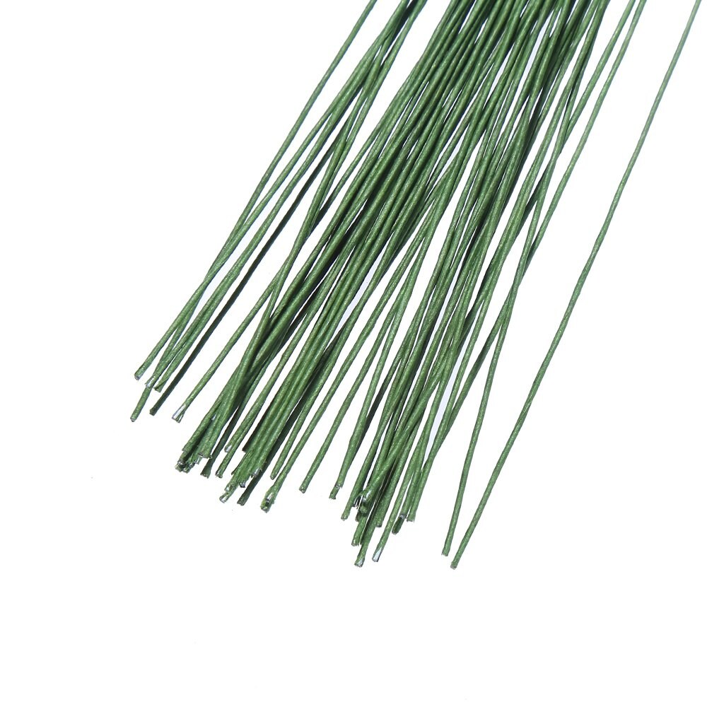 22 Gauge Dark Green Floral Wire 16 inch,50/Package