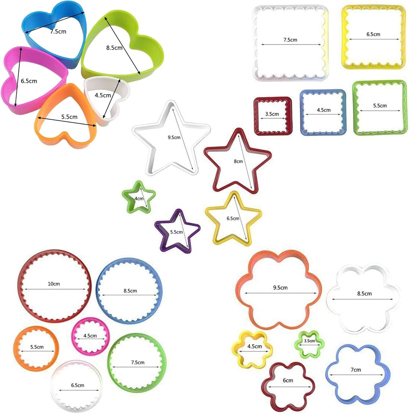 Cookie Cutter Set Multi Size 25 Pieces