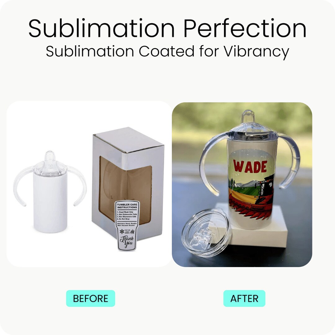 Makerflo 12 oz Straight Sippy Sublimation Blank Tumbler with Lid and Straw - Pack of 1 | Craft-Ready for DIY Gifts & Personalization (Sublimation, Epoxy, UV DTF, Vinyl, and Laser Engraving)