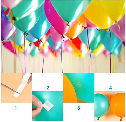 Balloon Arch Decorating Kit - 2 Rolls Tape Strips and Glue Dots for Garlands, Party and Wedding Decorations