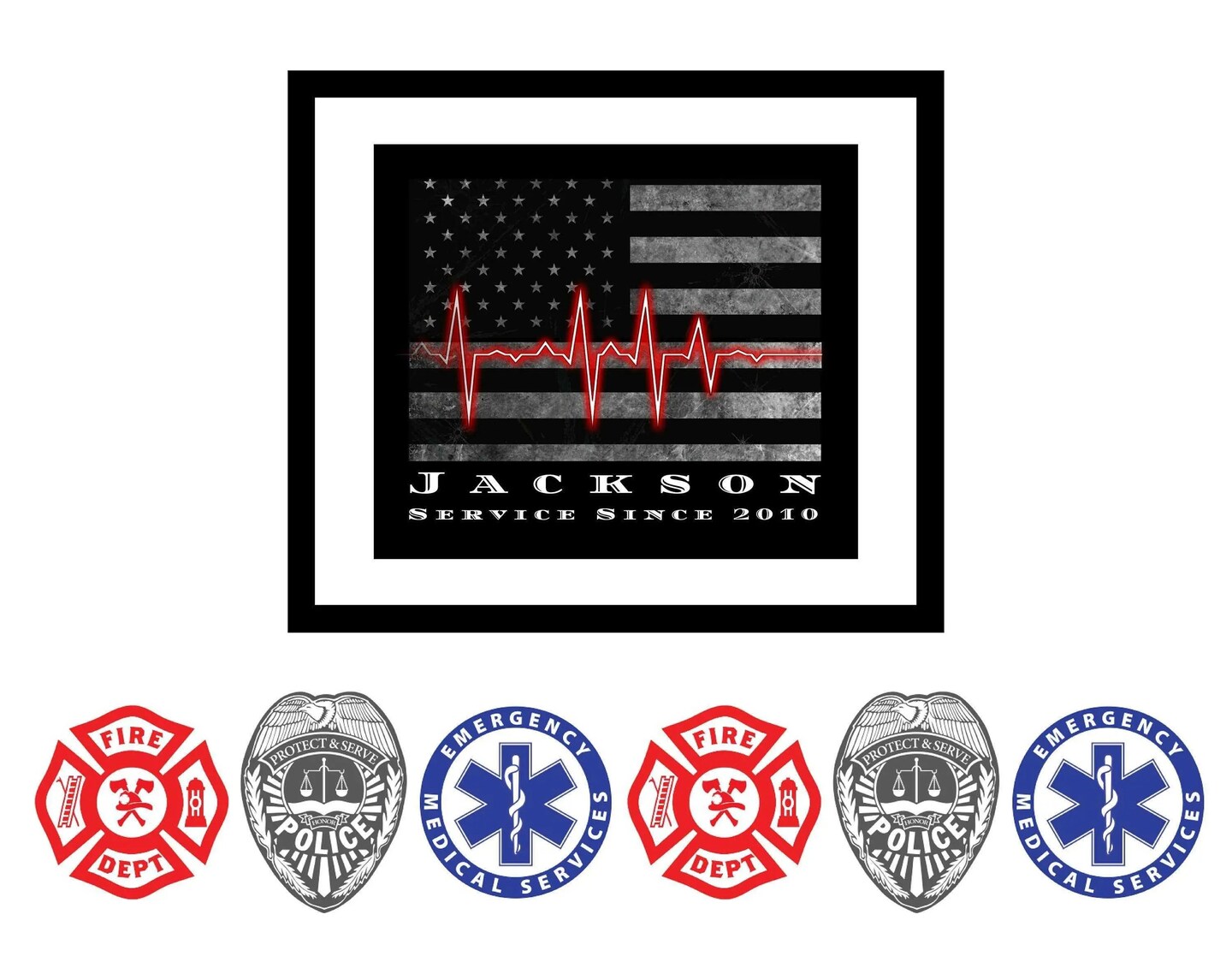 First Responded EMS EMT Paramedic Paramedic Firefighter framed home gift