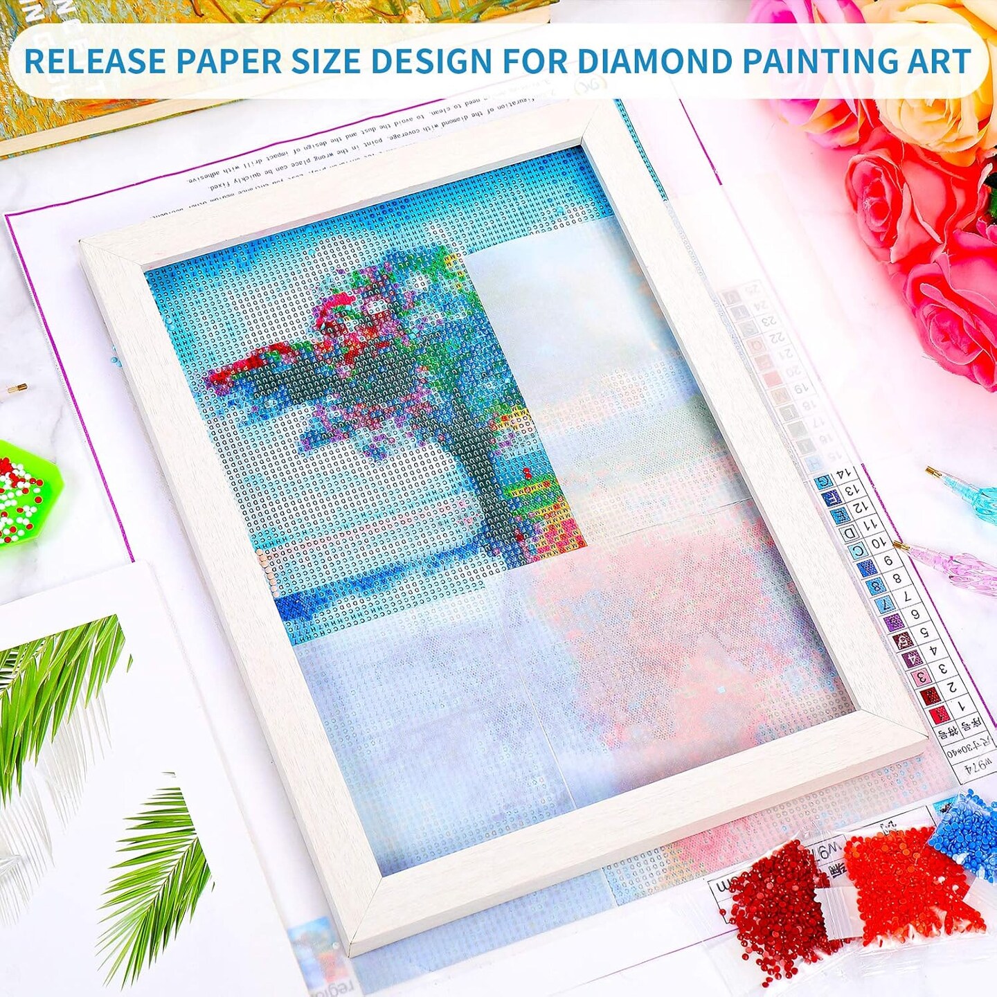 240 Pieces Diamond Painting Release Paper Double Sided Release Paper Nonstick Cover Replacement for Diamond Painting Supplies, 2 Sizes, 6 x 4 Inch and 6 x 6 Inch