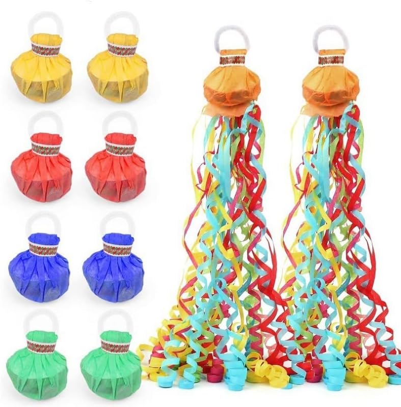 20 pieces Colorful No Mess Hand Throw Confetti,Party Celebrations, Birthday Party,Wedding popper, Celebrations,School Opening,Graduation,Retirement, Easy Clean Confetti Popper