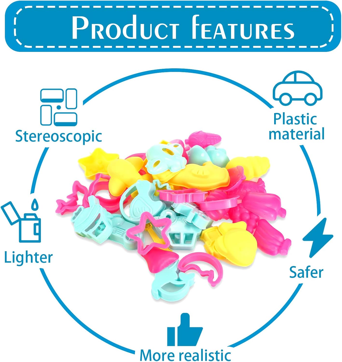 Play Dough Tools &#x26; Cutters Set 40 Piece