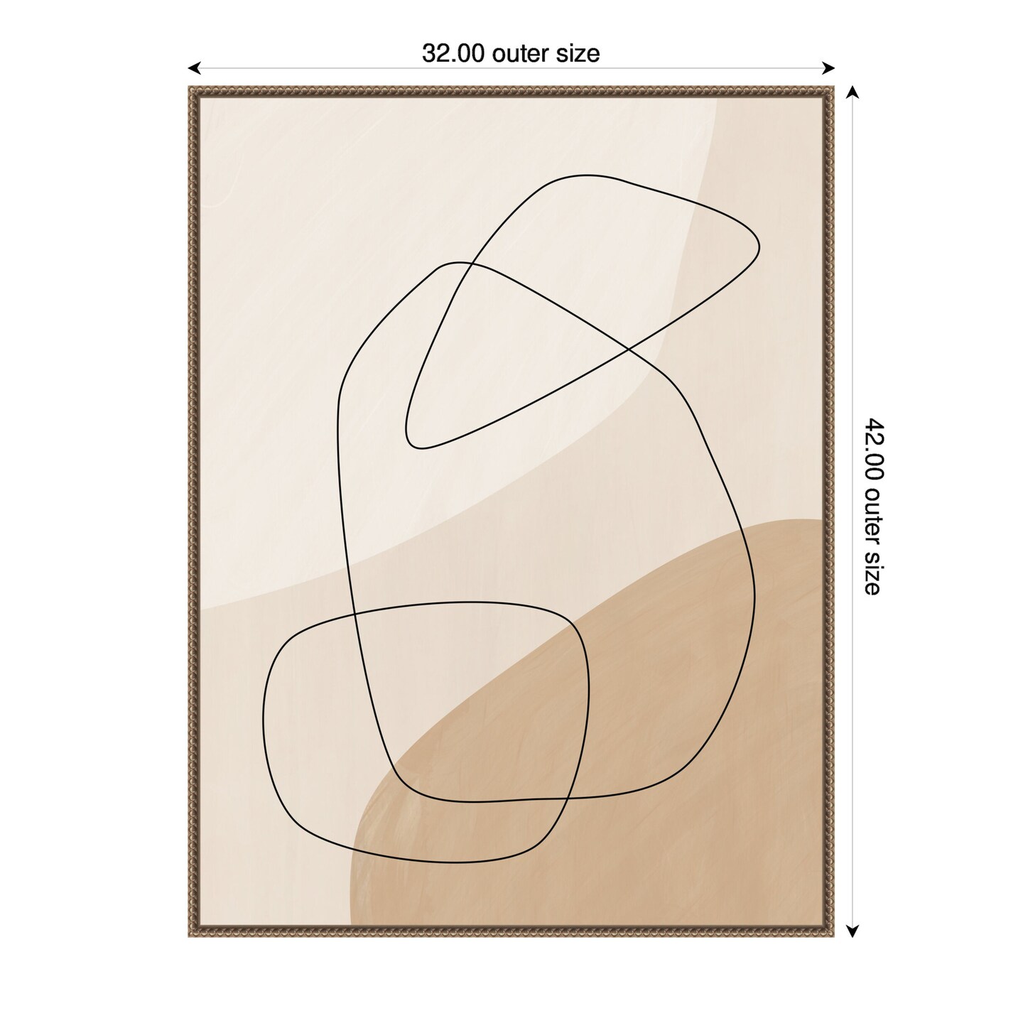 Graphic Shapes a Lines Poster by Elena Ristova Framed Canvas Wall Art