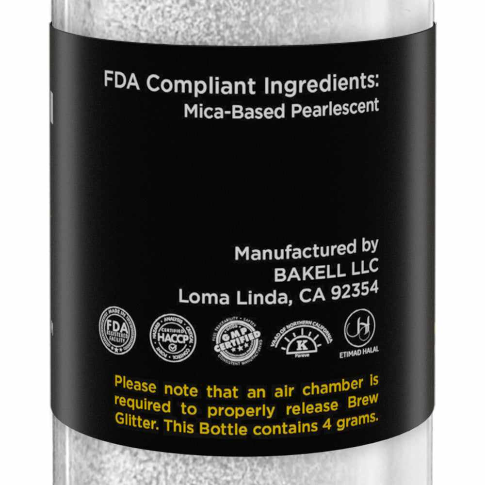 Brew Glitter - Clear Shimmer Edible Drink Glitter (4g, Mini Spray Pump) for Beer, Cocktails and Beverages