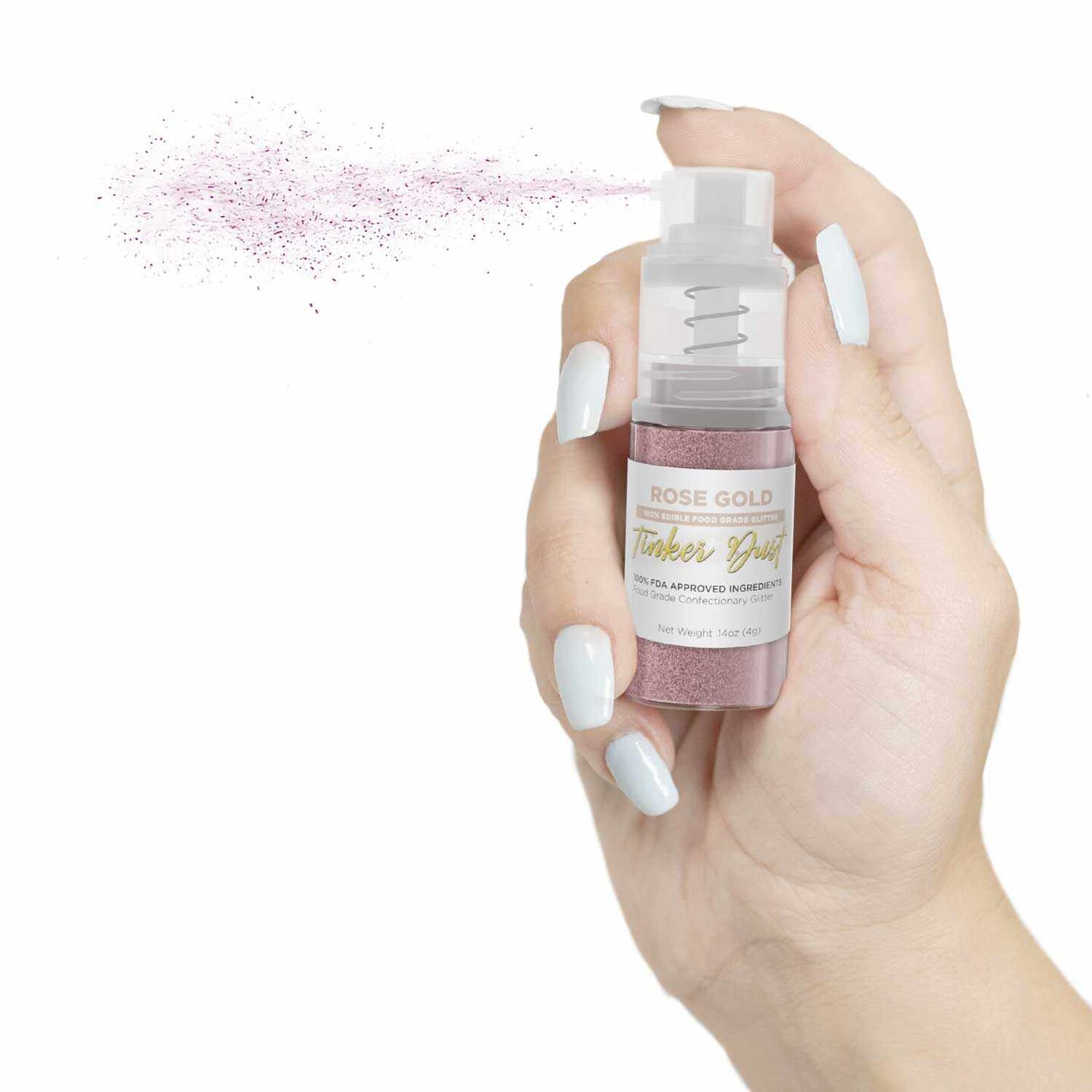Rose Gold Edible Glitter Spray 4g Pump | Tinker Dust&#xAE;