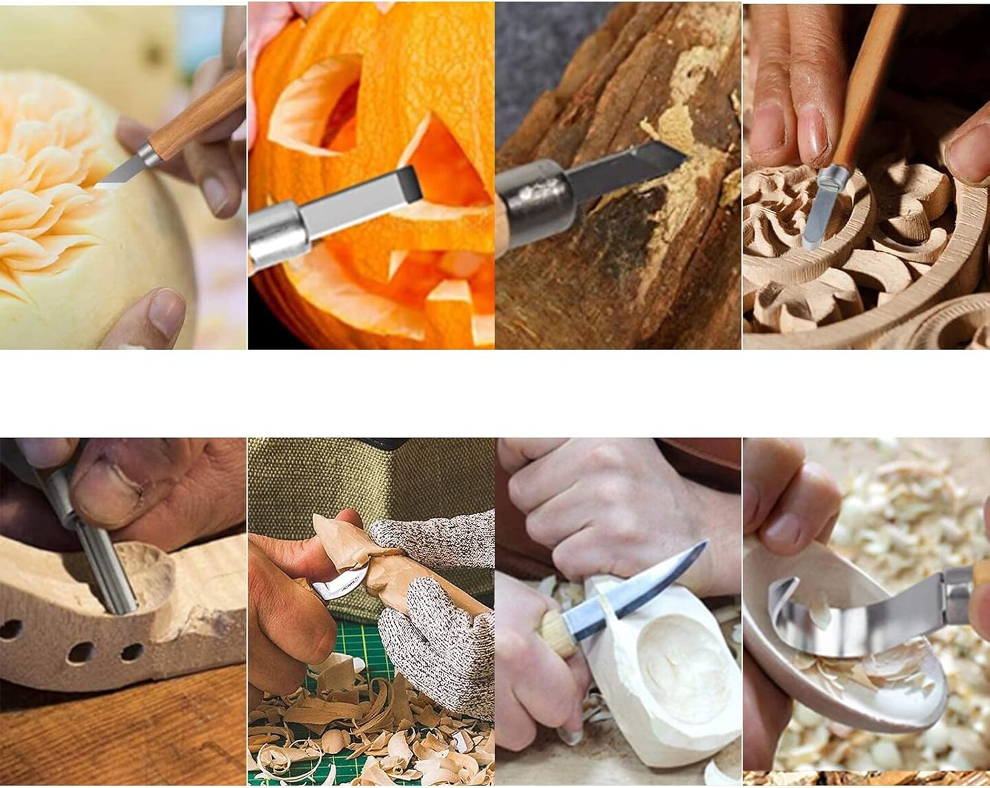 22-in-1 Wood Carving Tools Kit With 11 Wood Carving Knives & 4 Basswood Blocks, Cut Resistant Gloves & Accessories, Perfect for Beginners