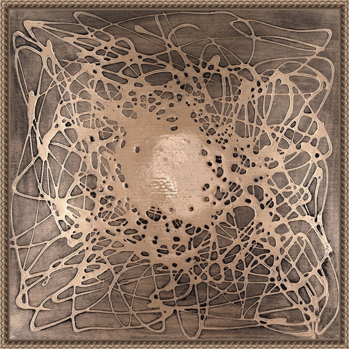 Neuron in Champagne by Michael Willett Framed Canvas Wall Art