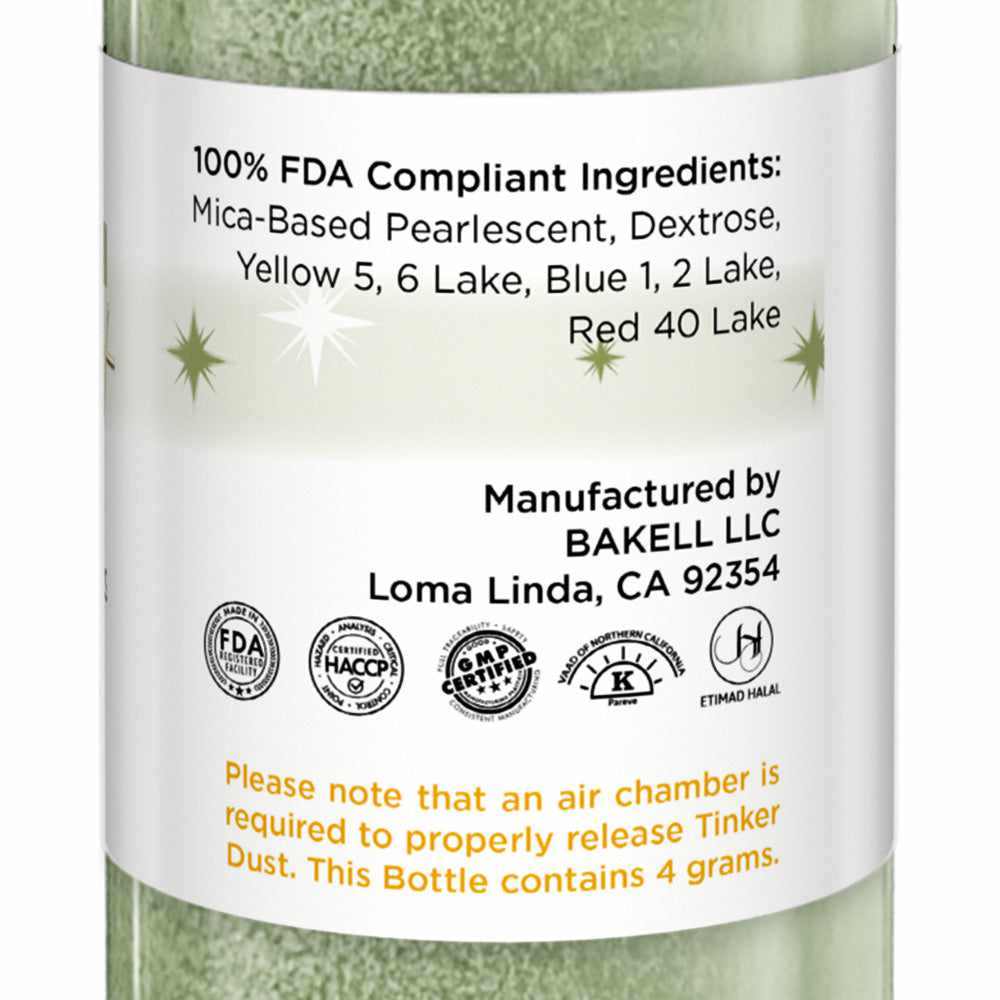 Olive Green Edible Glitter Spray 4g Pump | Tinker Dust&#xAE;