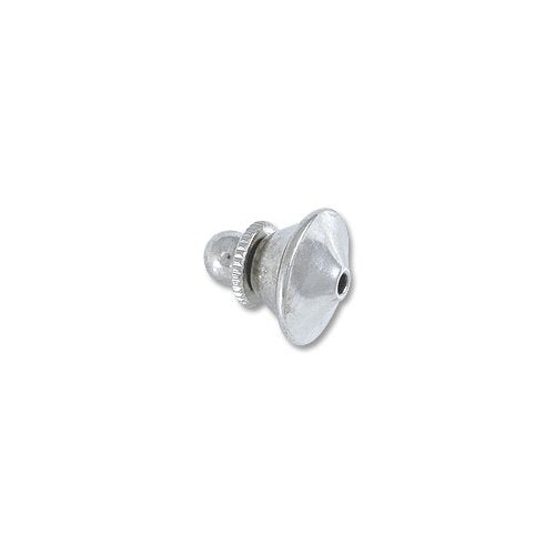 JewelrySupply Tie Tack Clutch 10x11mm Silver Color - Pin Clutch Backs (Pack of 10)
