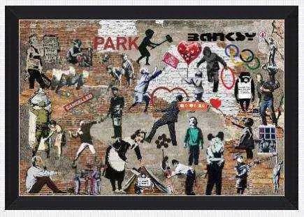 Banksy Graffiti Street Art Collage