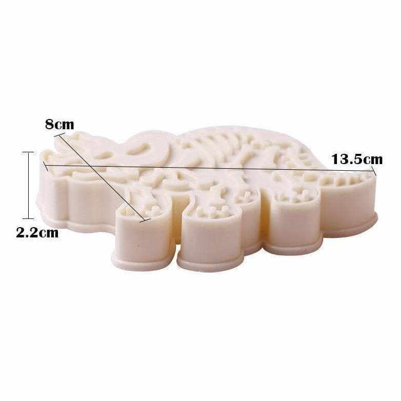 3 PC Dinosaur Impression Cookie Cutters