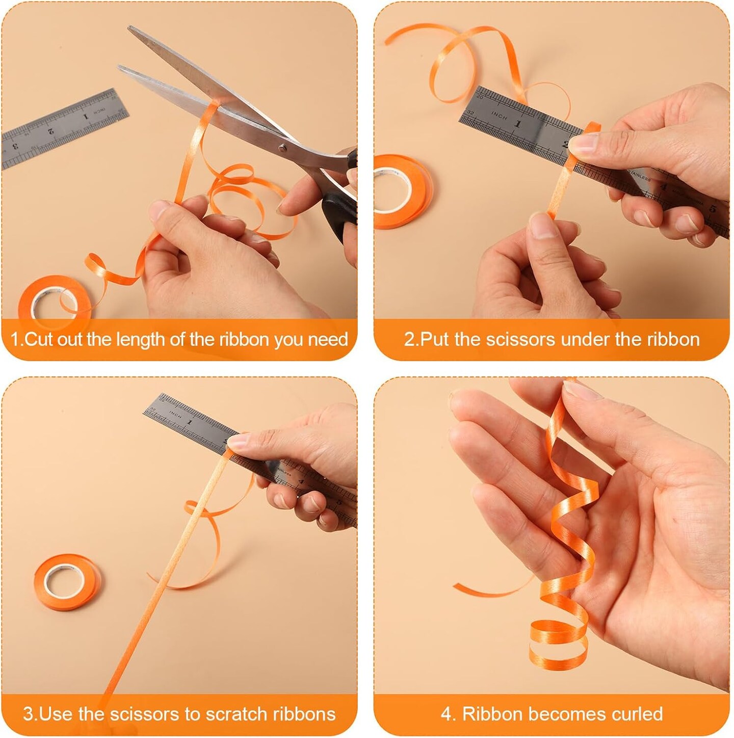 15 Rolls Curling Ribbon, 1/5" x 11yd Each (165yd Total) – Shiny Metallic Assorted Colors for Crafts & Party Decor