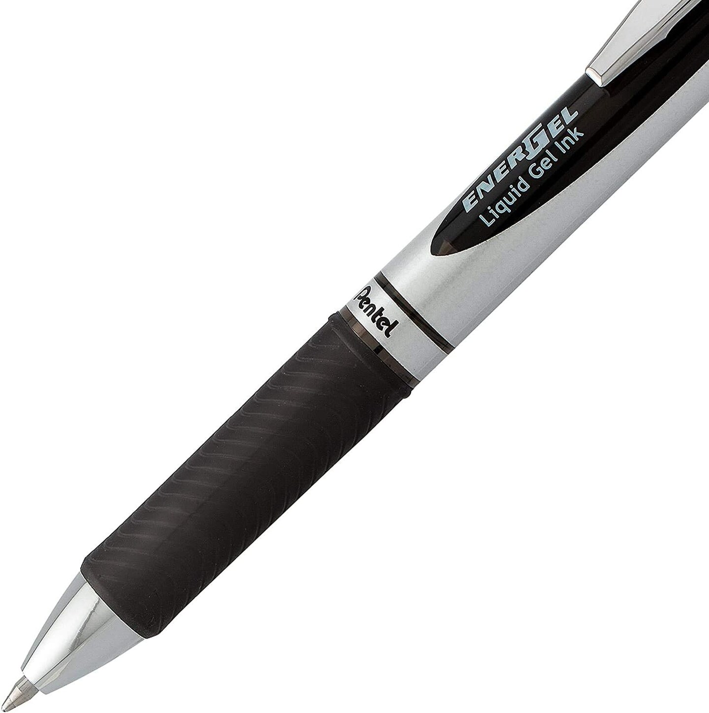 Gel Pen 0.7 mm RTX Retractable, Black Ink Pens Metal Tip, Medium Point Energel Liquid Gel Ink Pens 0.7 mm. Pack of 10