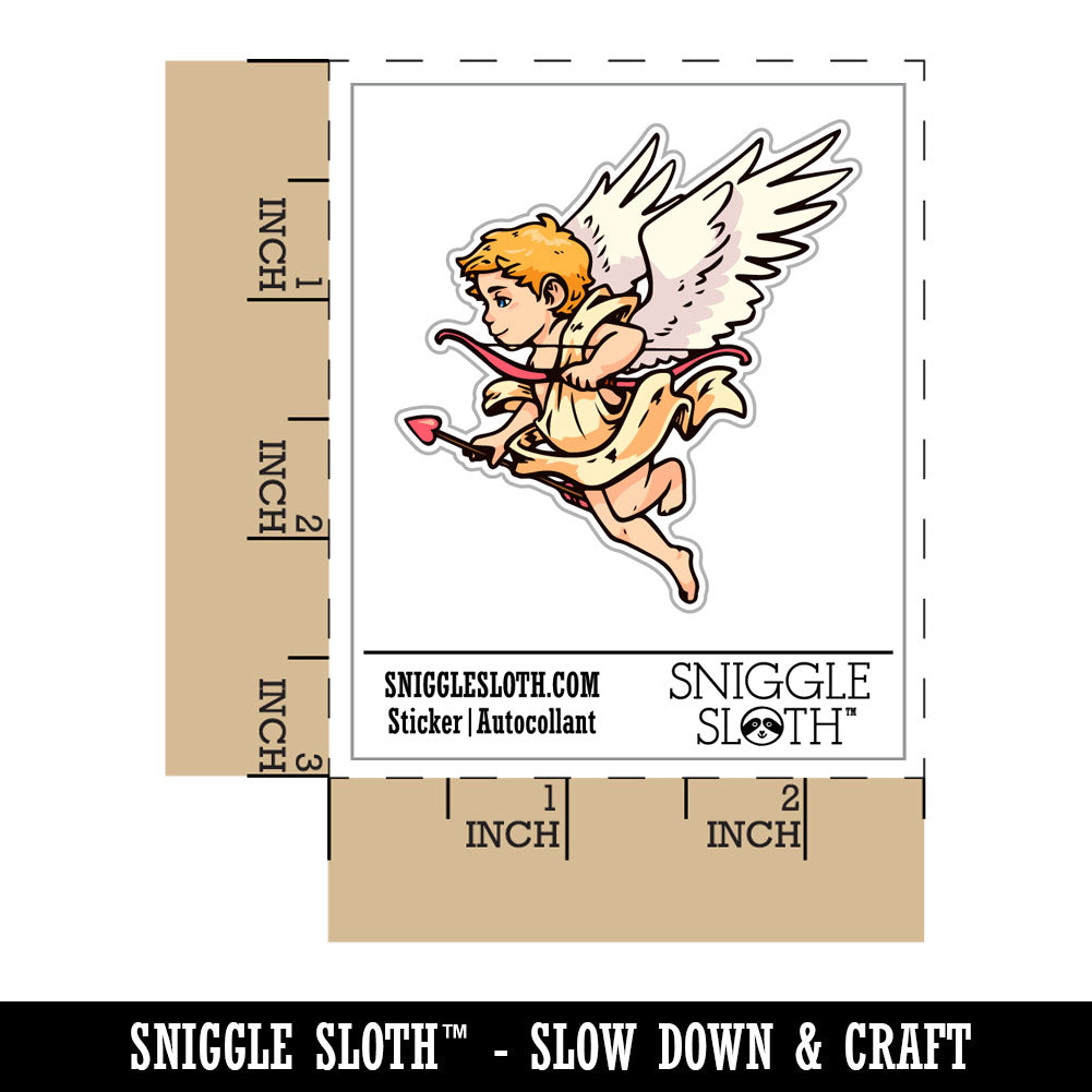Water Bottle Sticker Set Cupid Cherub Boy with Bow and Arrow Cute Waterproof Vinyl Stickers Pack Decal, Skateboard, Laptop, Car, Window, Bumper - 5 Pack