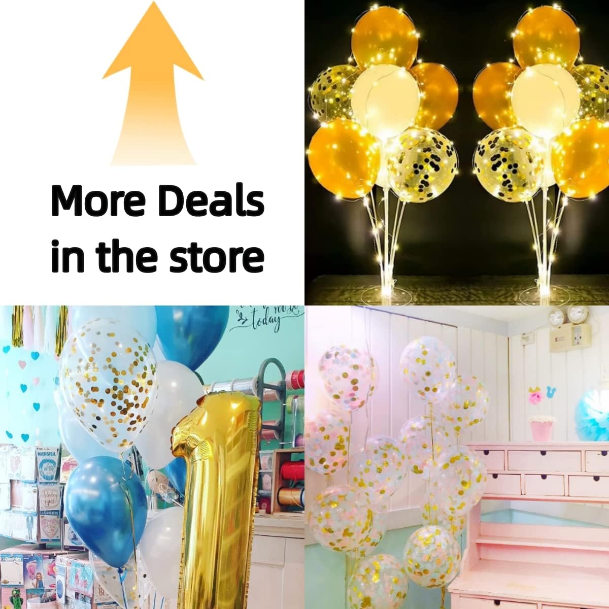 Gold Confetti Latex Party Balloons - 60 Pack 12 inch Helium Gold Confetti Balloons for Wedding Graduation Baby Shower Birthday Party Decorations