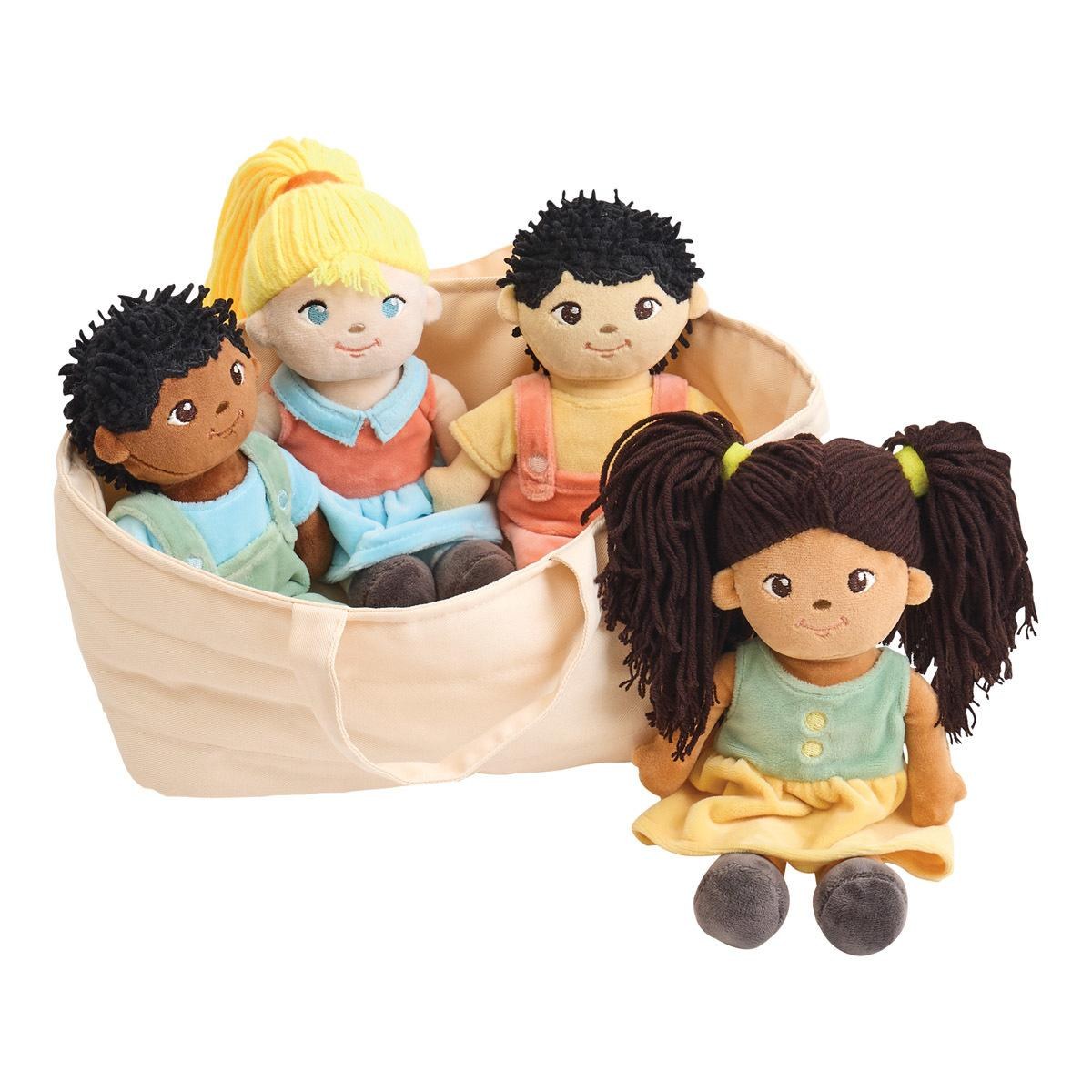 Kaplan Early Learning Company Multicultural Soft Dolls - Set of 4