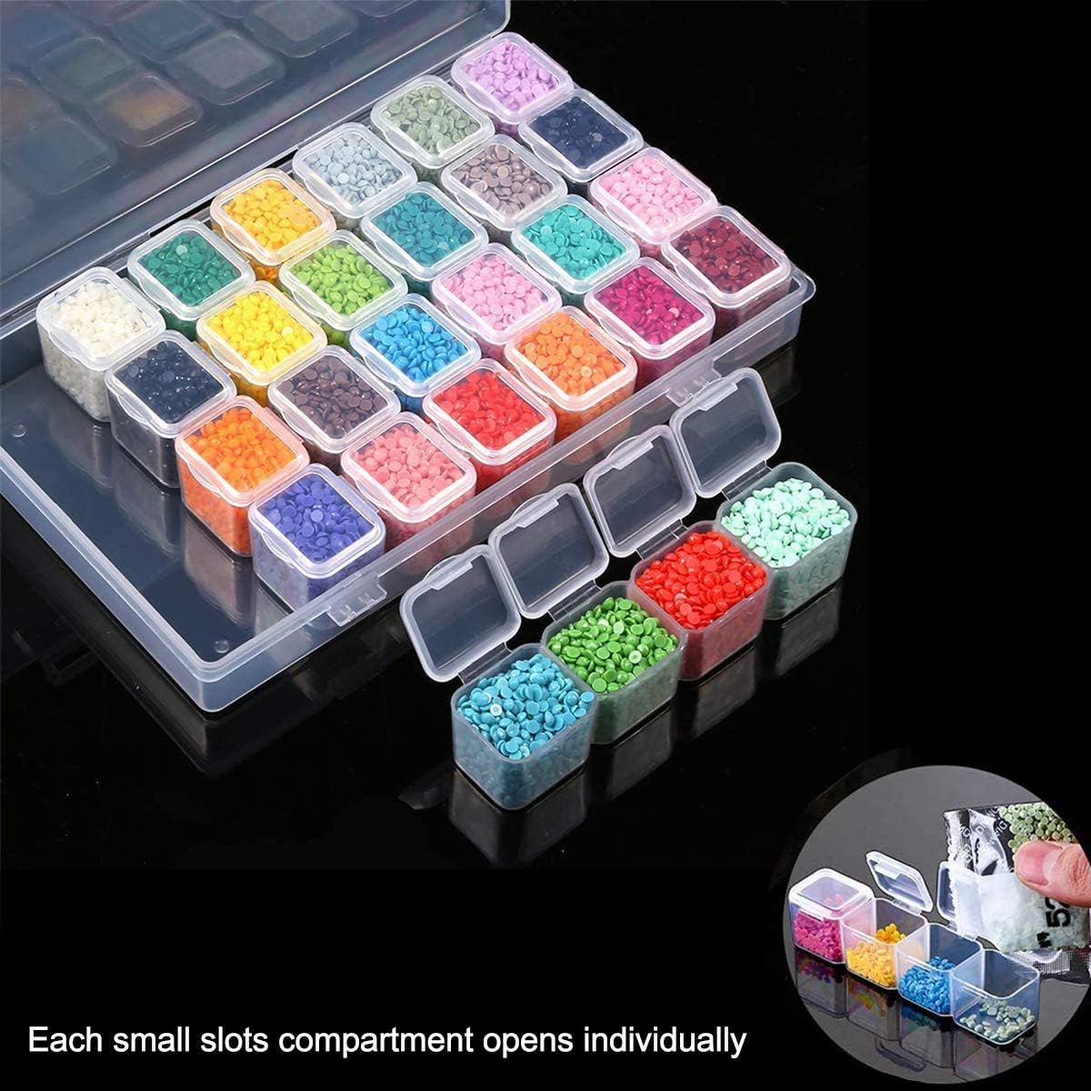22 Pieces 5D Diamonds Painting Tools and Accessories Kits with Diamond Painting Roller and Diamond Embroidery Box for Adults