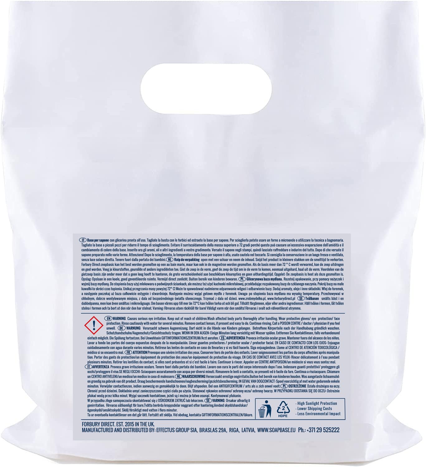 2,3lb Organic Shea Butter (Karite) Soap Base Melt and Pour. SLS free, vanilla stable
