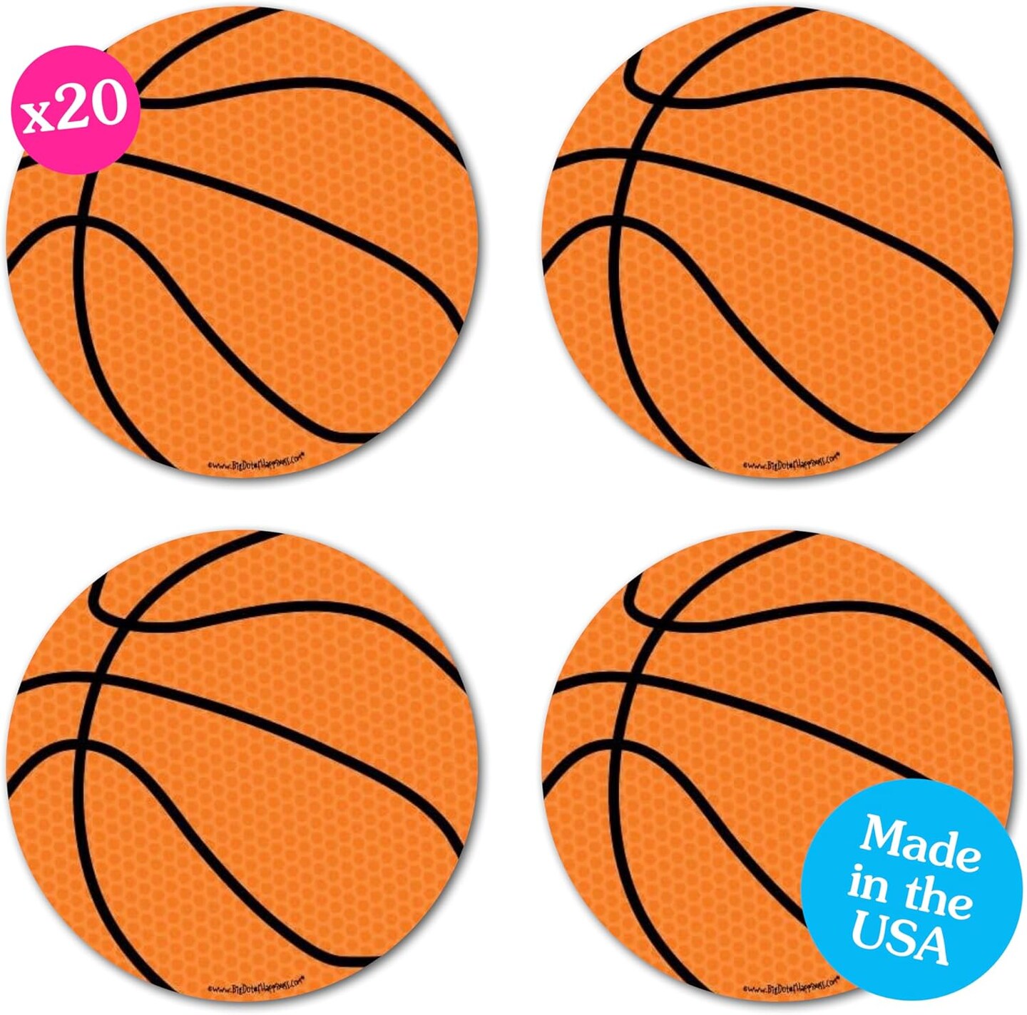 Nothin&#x27; but Net - Basketball Decorations DIY Baby Shower or Birthday Party Essentials - Basketball Birthday Decorations - Party Decorations - Set of 20