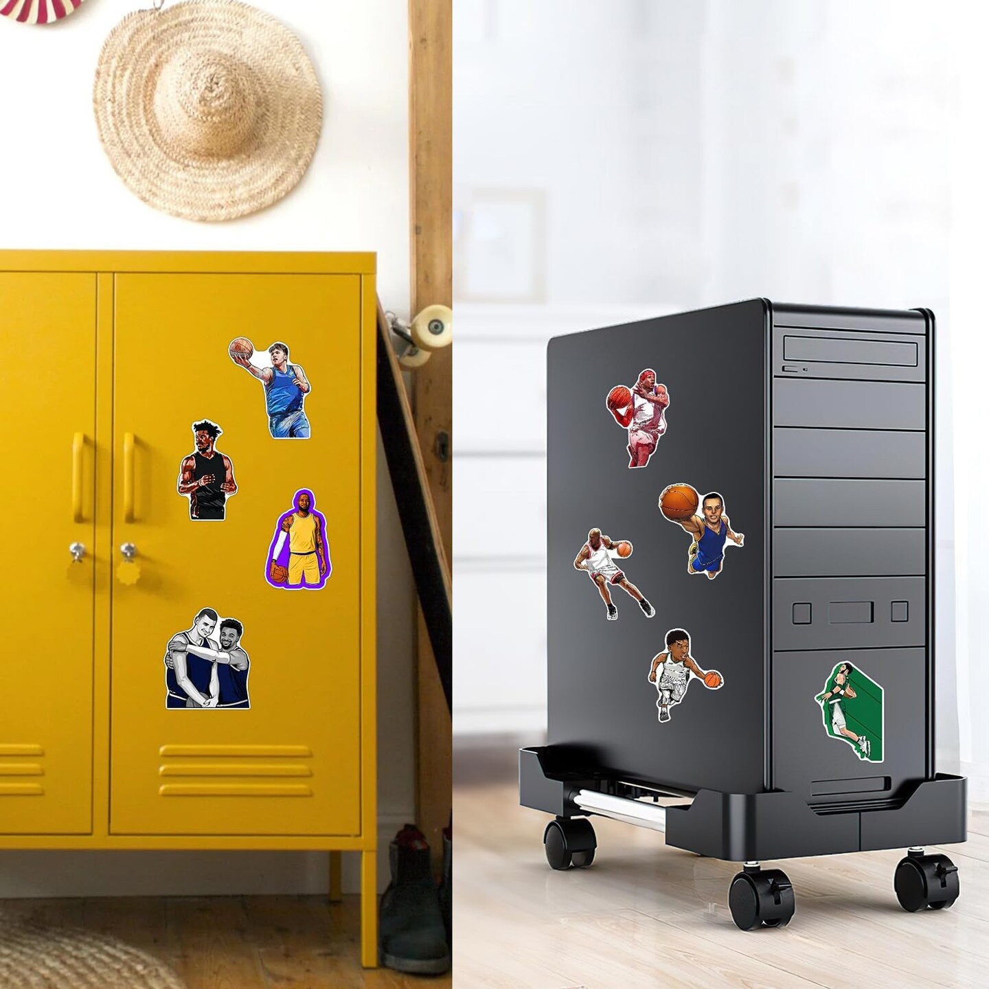 Basketball Decor Fridge Magnet Stickers&#xFF08;12 Pack&#xFF09; Sport Decals Merch Gifts Party Supplies Accessories Cruise Door Decorations Magnetic Bumper Cabinets Reusable Vinyl