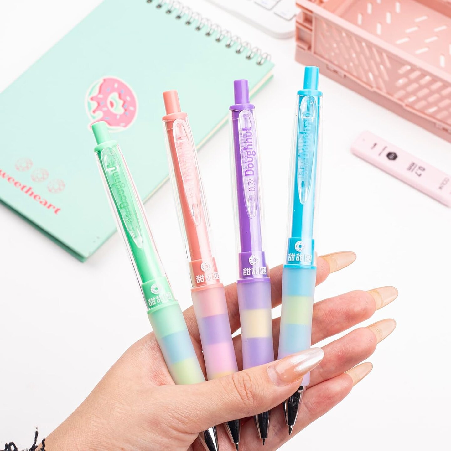 Mechanical Pencil Set with Lead and Erasers, 4 Drawing Mechanical Pencils 0.5 & 0.7mm, with 4 Tubes of HB Lead Refills and 2 Extra Erasers for School Office Writings