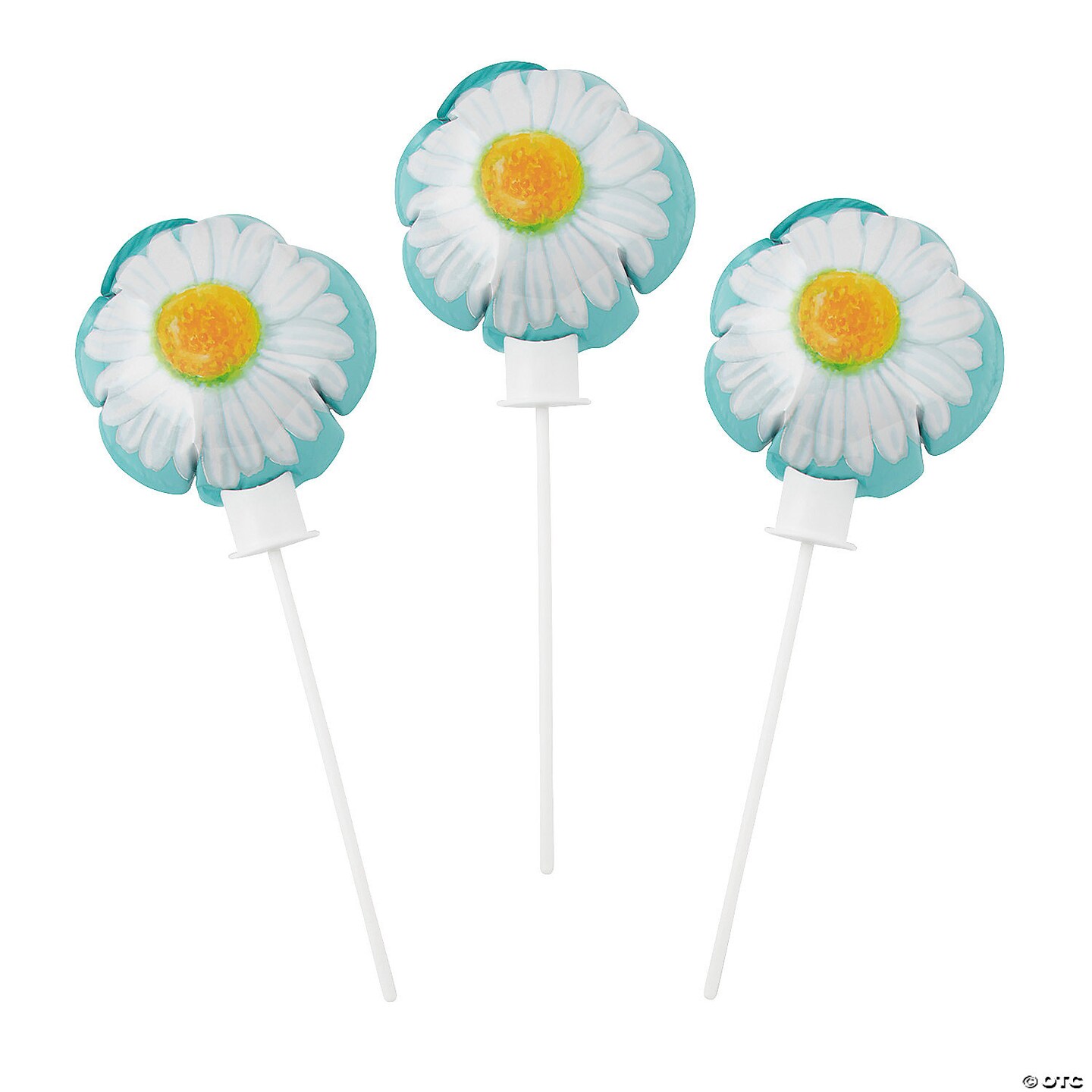 Daisy Self-Inflating 4 1/4&#x22; Mylar Balloons &#x2013; 6 Pc.