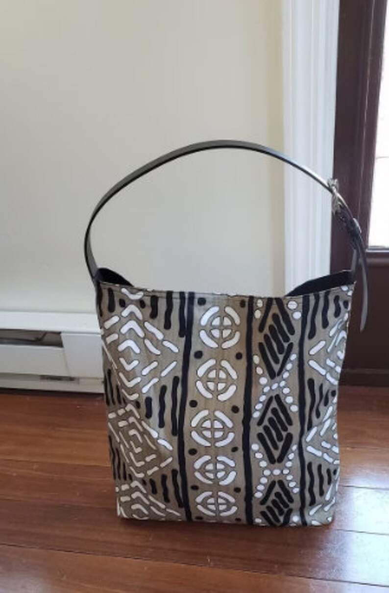 African print tote bag, Large size shoulder bag good Hobo tote bag bucket tote, slouchy handbag,